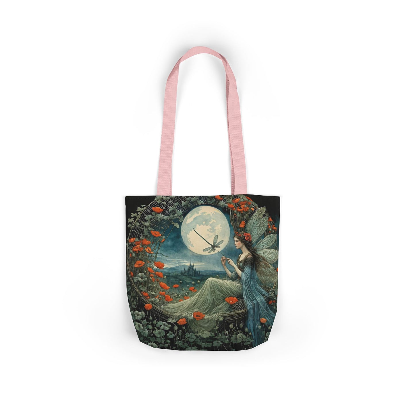 Colorful Moon fairy -Inspired Canvas Tote Bag - Perfect for Beach Days, Eco-Friendly Shopping, and Summer Fun!
