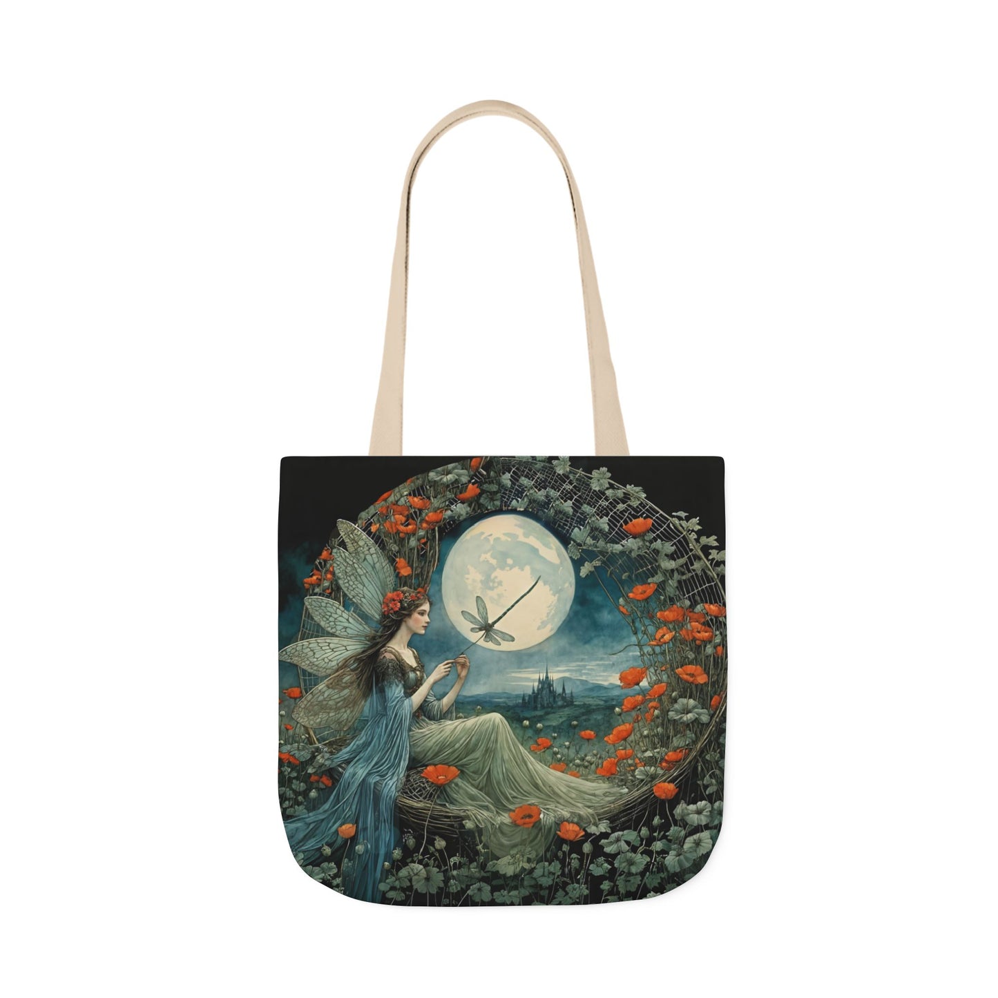 Colorful Moon fairy -Inspired Canvas Tote Bag - Perfect for Beach Days, Eco-Friendly Shopping, and Summer Fun!