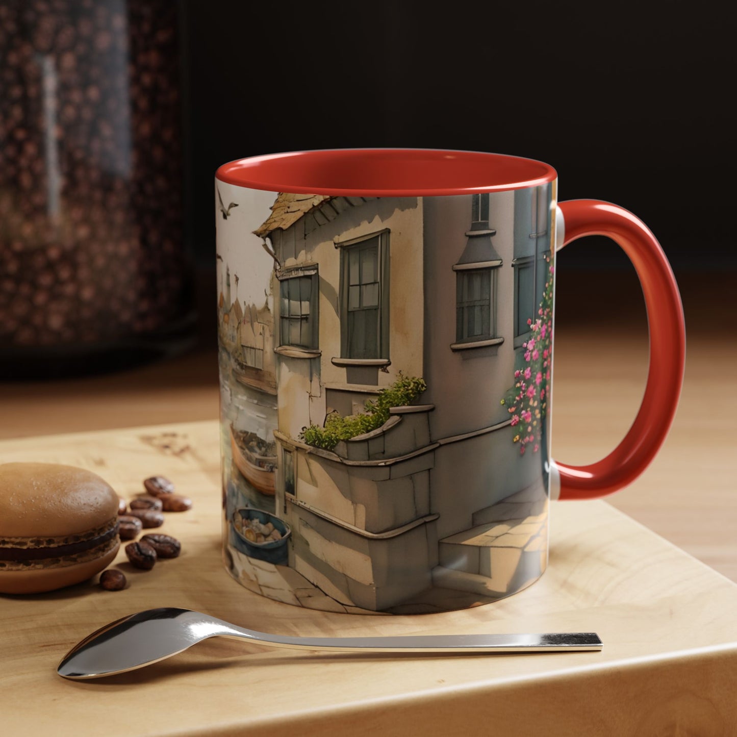 Harbour cats Art-Themed Coffee Mug - 11 & 15oz Accent Mug for Cat Lovers
