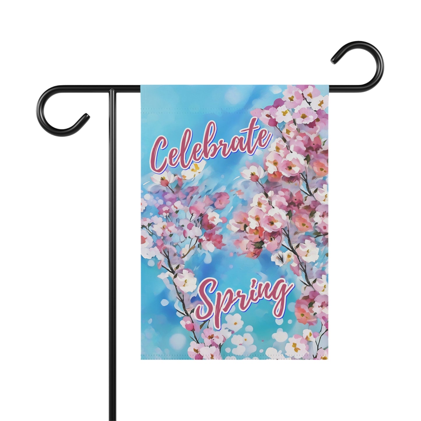 Celebrate Spring Cherry flowers Garden Banner - Beautiful Floral Yard Decor