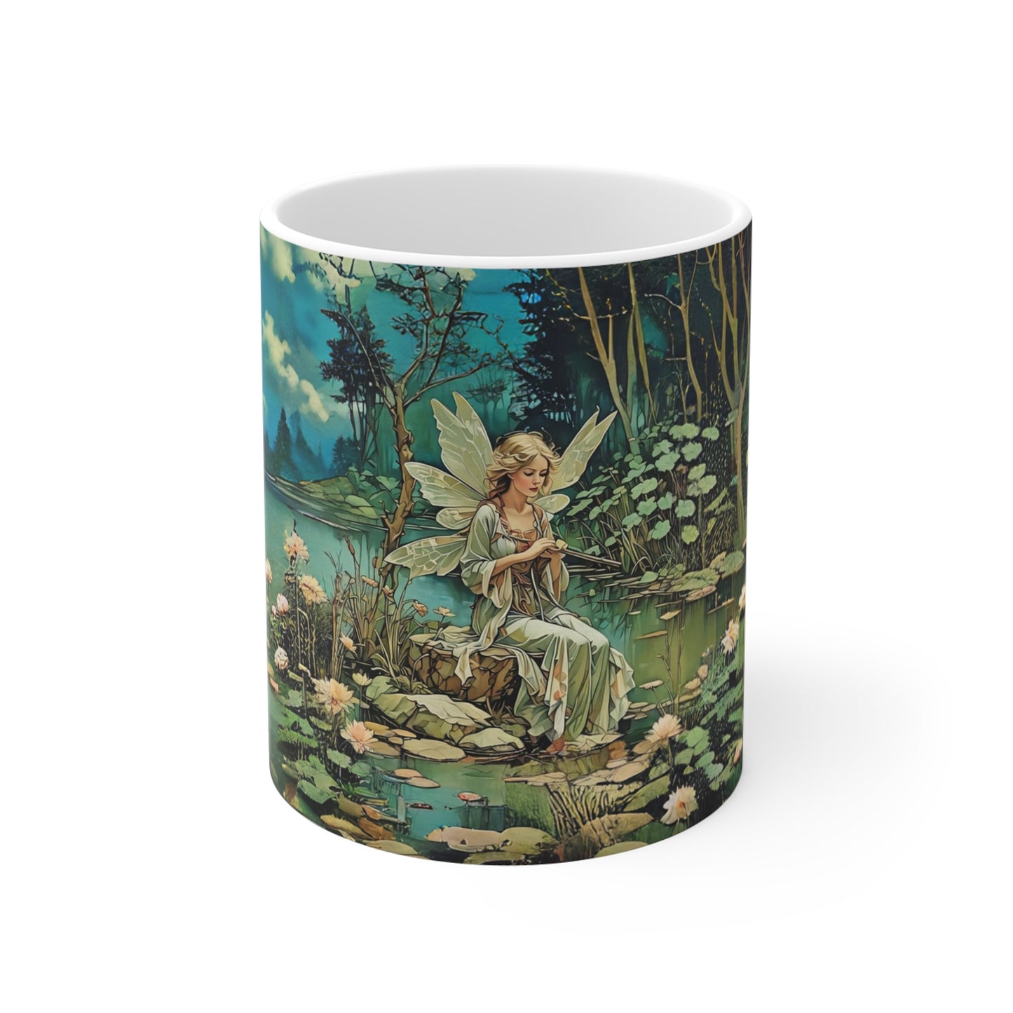 Elegant lake of the fairy Art Mug - 11oz Coffee Cup for Art Lovers