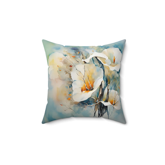 Calla Lilies  Square Pillow - by Fairyhill Studio