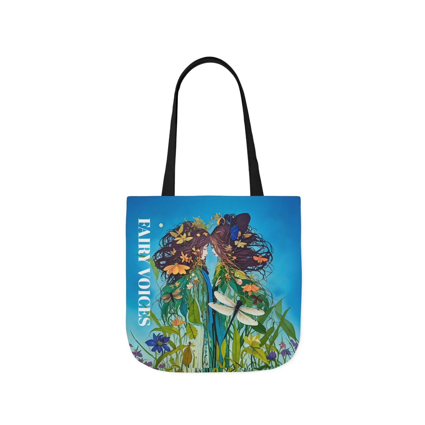 Colorful Fairy Voices Dragonfly Friendship- Canvas Tote Bag - Perfect for Beach Days, Eco-Friendly Shopping, and Summer Fun!