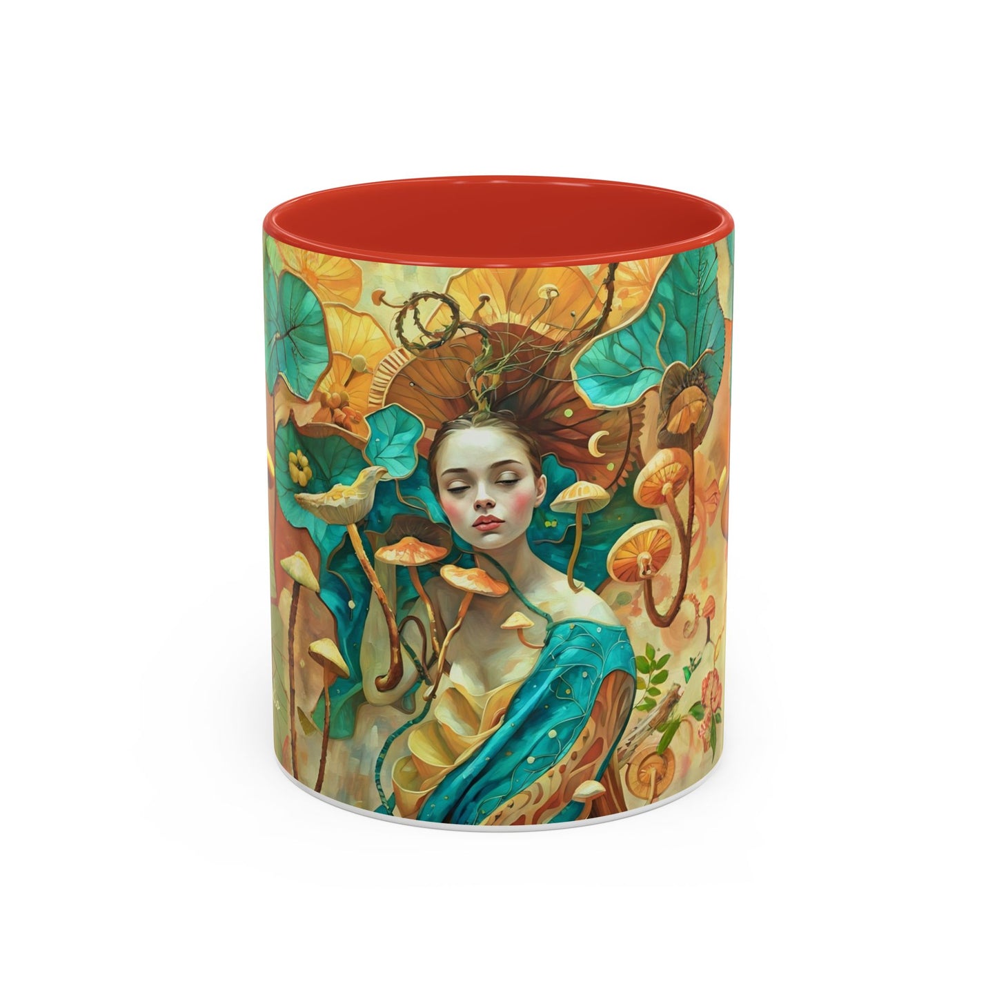 Mushroom Fairy Art-Themed Coffee Mug - 11 & 15oz Accent Mug for Musroom Fsiry Lovers