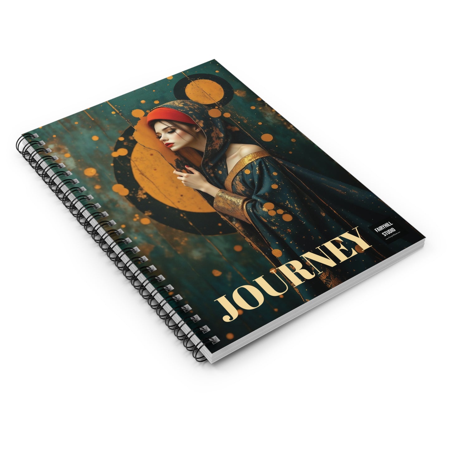 Aurora of the Golden Veil  Spiral Notebook /Fairyhill studio