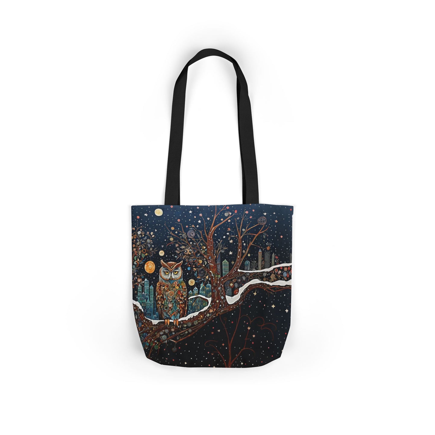 Colorful night Owl -Inspired Canvas Tote Bag - Perfect for Beach Days, Eco-Friendly Shopping, and Summer Fun!