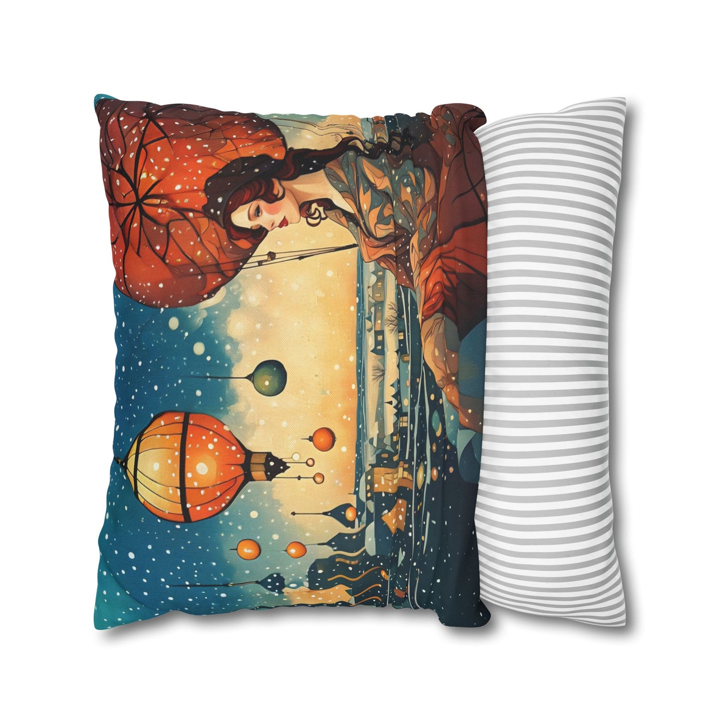 Elegant Dragonfly Art Pillowcase | Decorative Cushion Cover, Home Decor, Gift Idea, Bohemian Style, Christmas Decoration