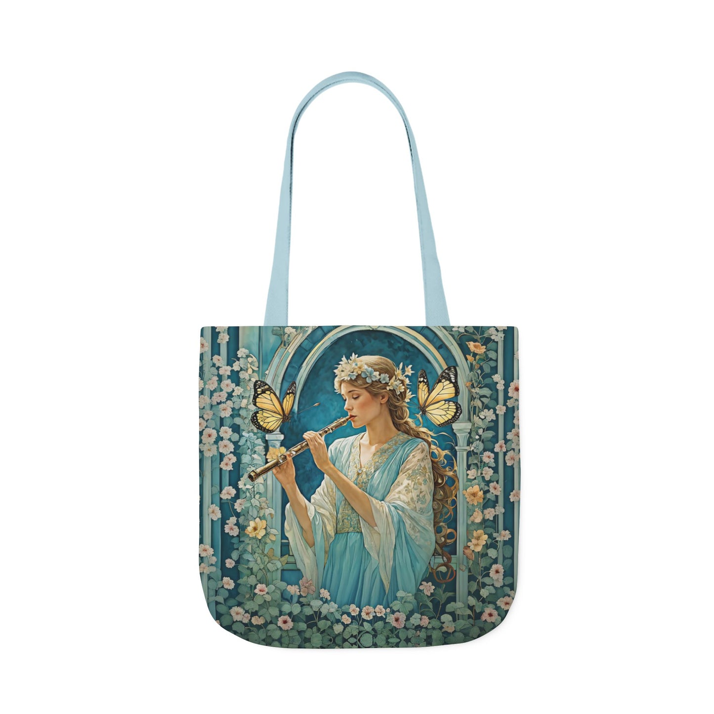 Butterfly Flute player -Inspired Canvas Tote Bag - Perfect for Beach Days, Eco-Friendly Shopping, and Summer Fun!