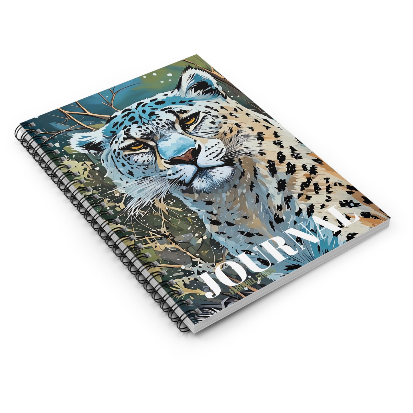 Spiral Notebook - Snow Tiger Spirit Animal Art Design