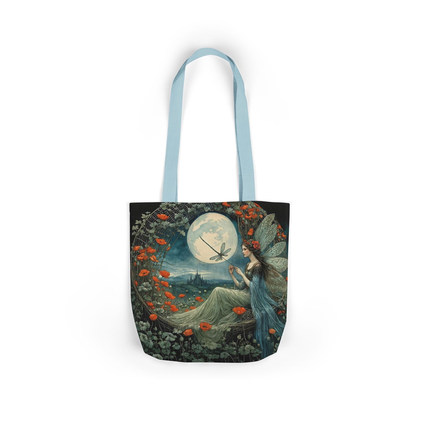 Colorful Moon fairy -Inspired Canvas Tote Bag - Perfect for Beach Days, Eco-Friendly Shopping, and Summer Fun!