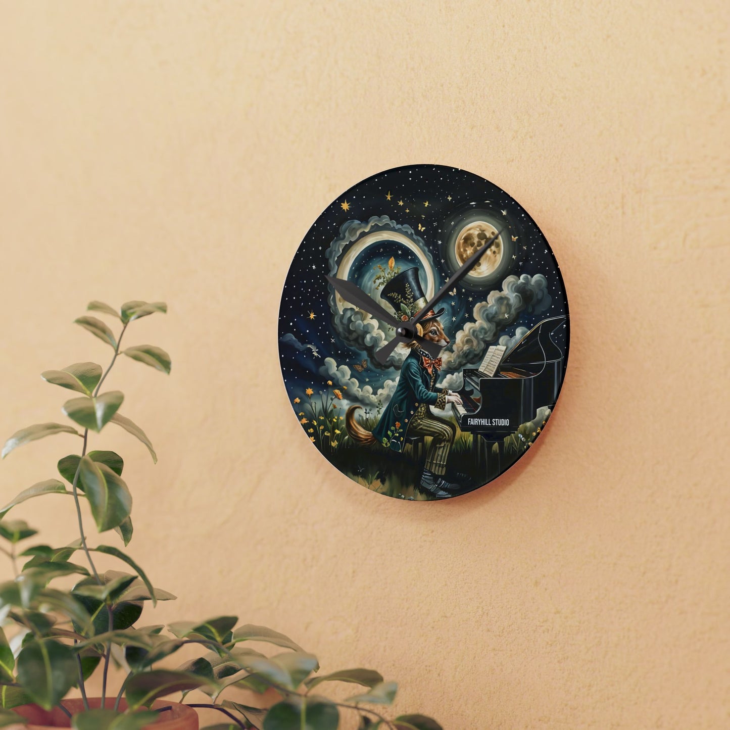 Acrylic Wall Clock MoonLight Sonata/Art