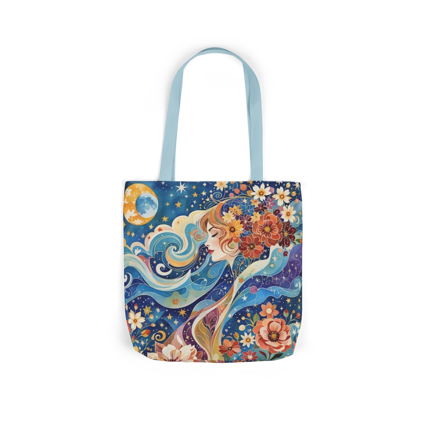 Colorful Galaxy-Inspired Canvas Tote Bag - Perfect for Beach Days, Eco-Friendly Shopping, and Summer Fun!