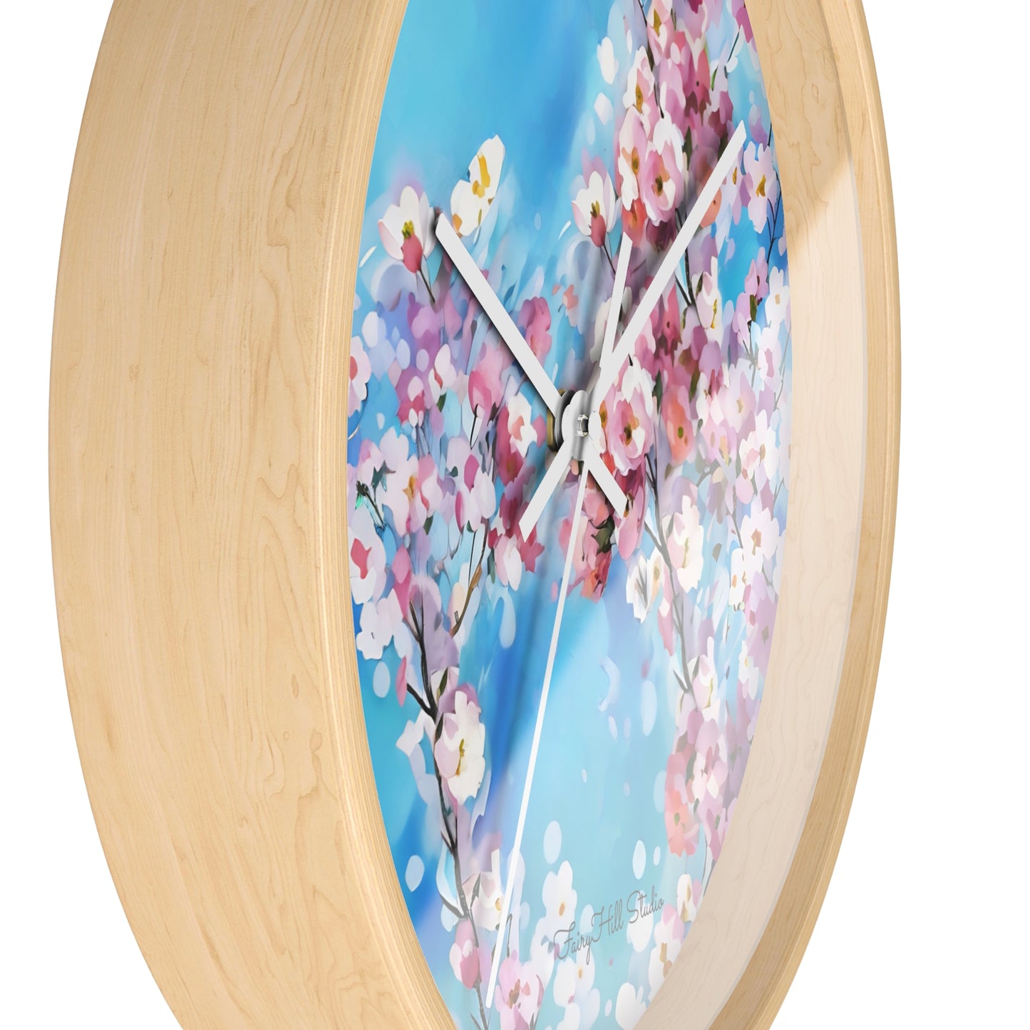 Blooming Blossoms Wall Clock | Floral Home Decor | Springtime Style, Gift for Nature Lovers, Office or Living Room Decoration