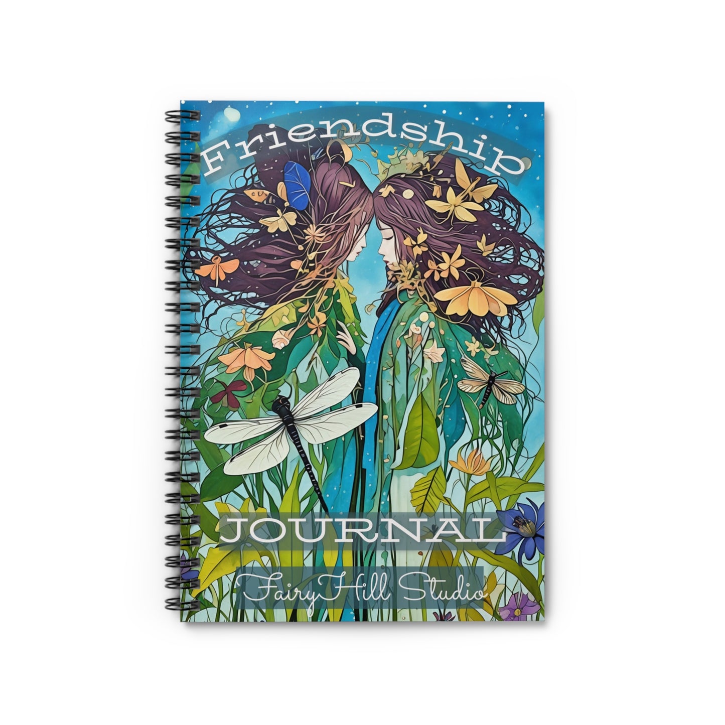 Spiral Notebook/Friendship Journal /FairyHill Studio Journal Ruled Line Journal