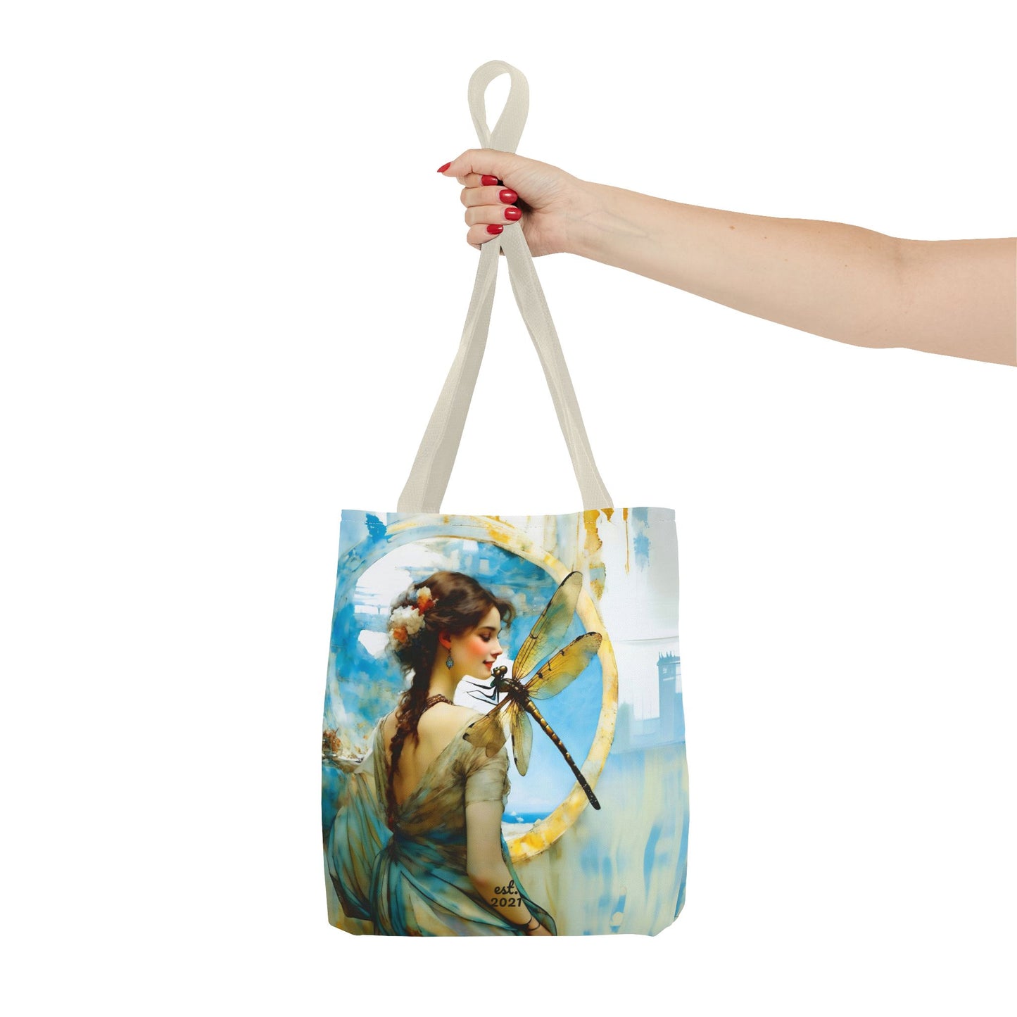 FairyHill Studio  Dragonfly whimsical Tote Bag (AOP)