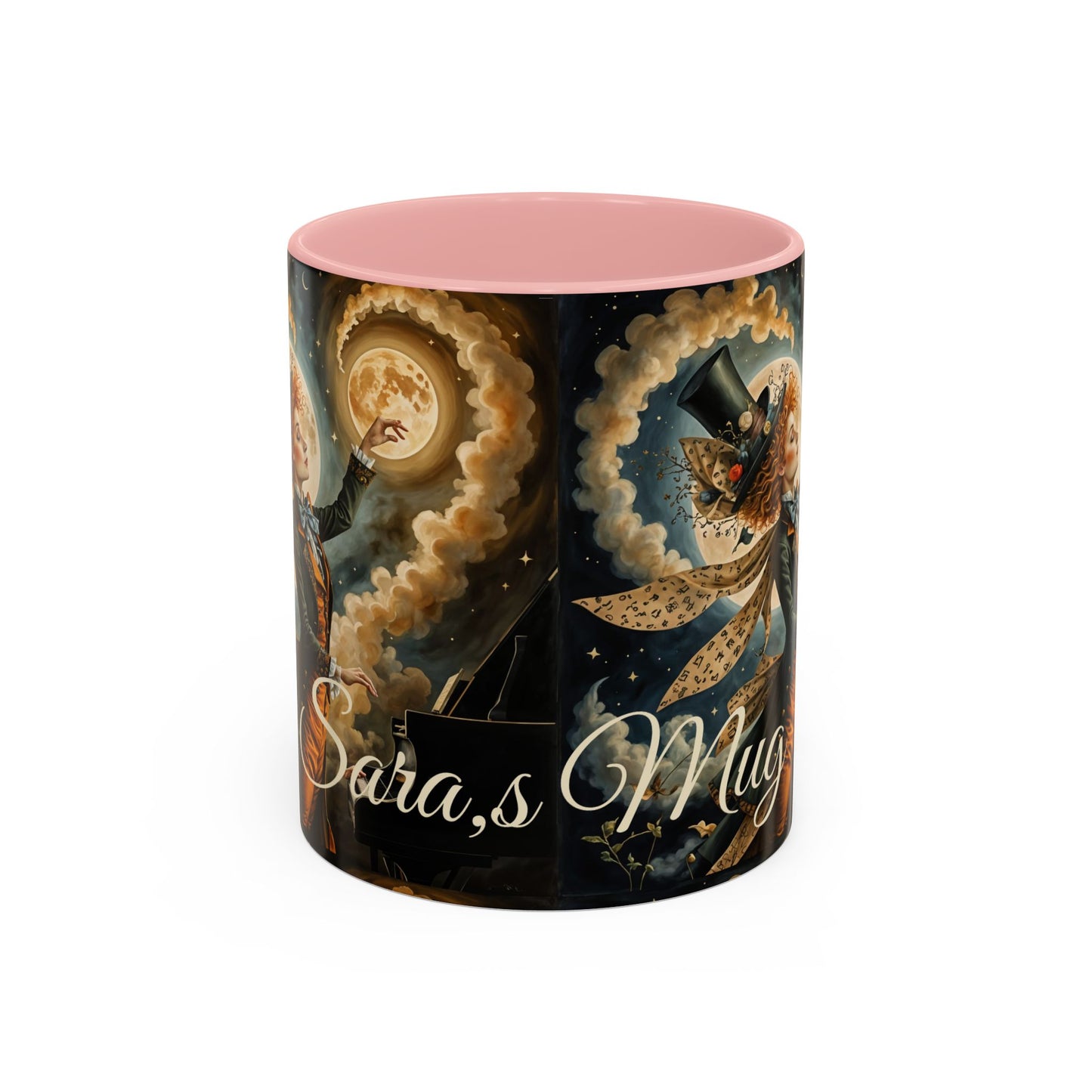 Coffee Mug - Whimsical Mad Hatter Playing Piano Art