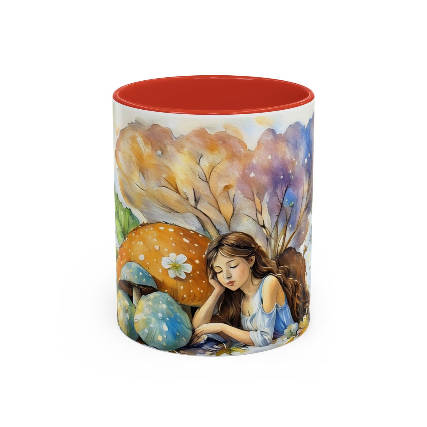 Mug Fairy Angel Blessing Flowers Watercolor Accent Coffee Mug 11 & 15oz