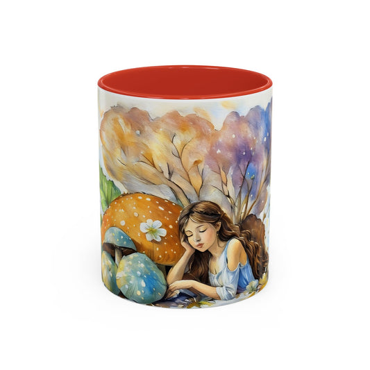 Mug Fairy Angel Blessing Flowers Watercolor Accent Coffee Mug 11 & 15oz