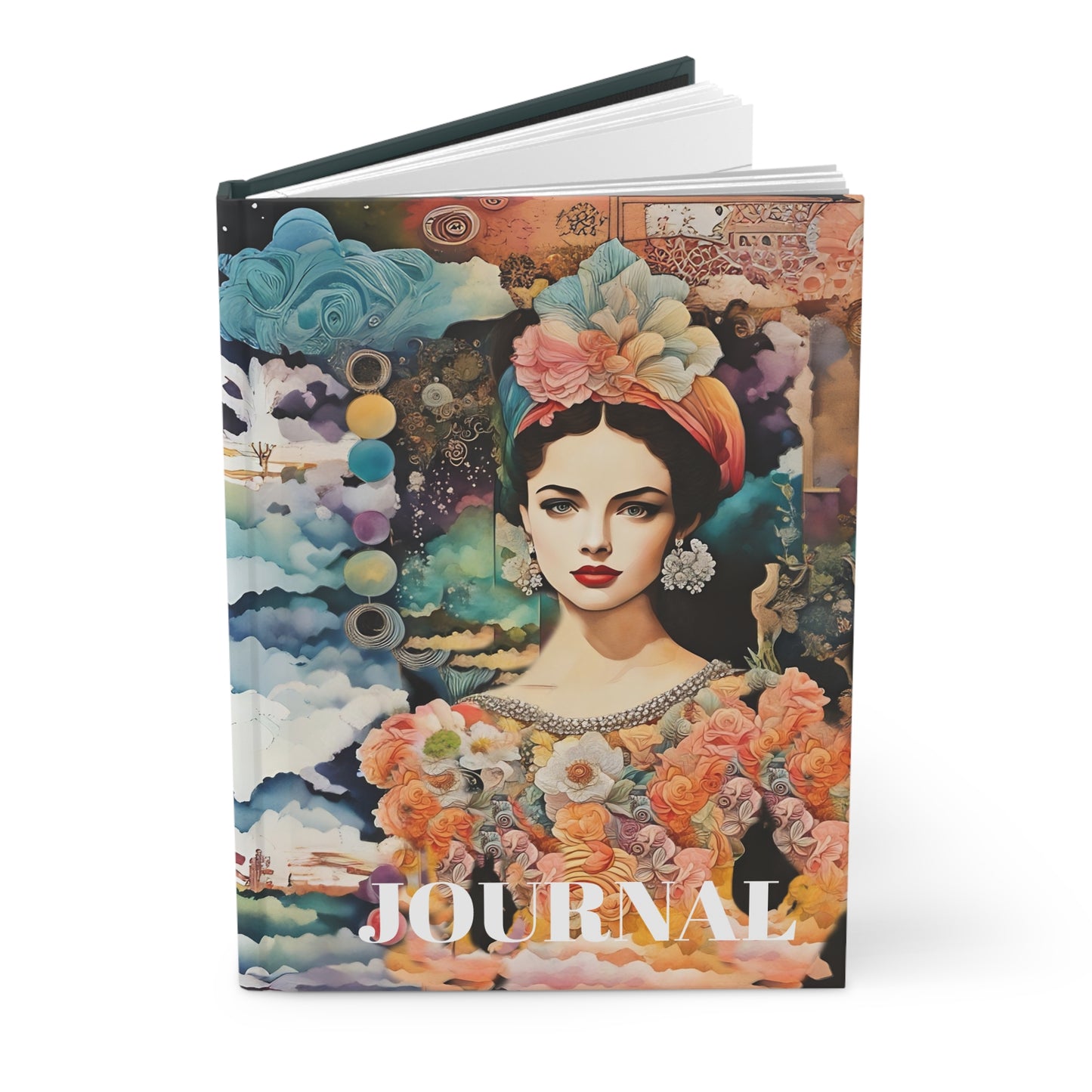 Hardcover Journal Matte - Beautiful Model / collage art Journal