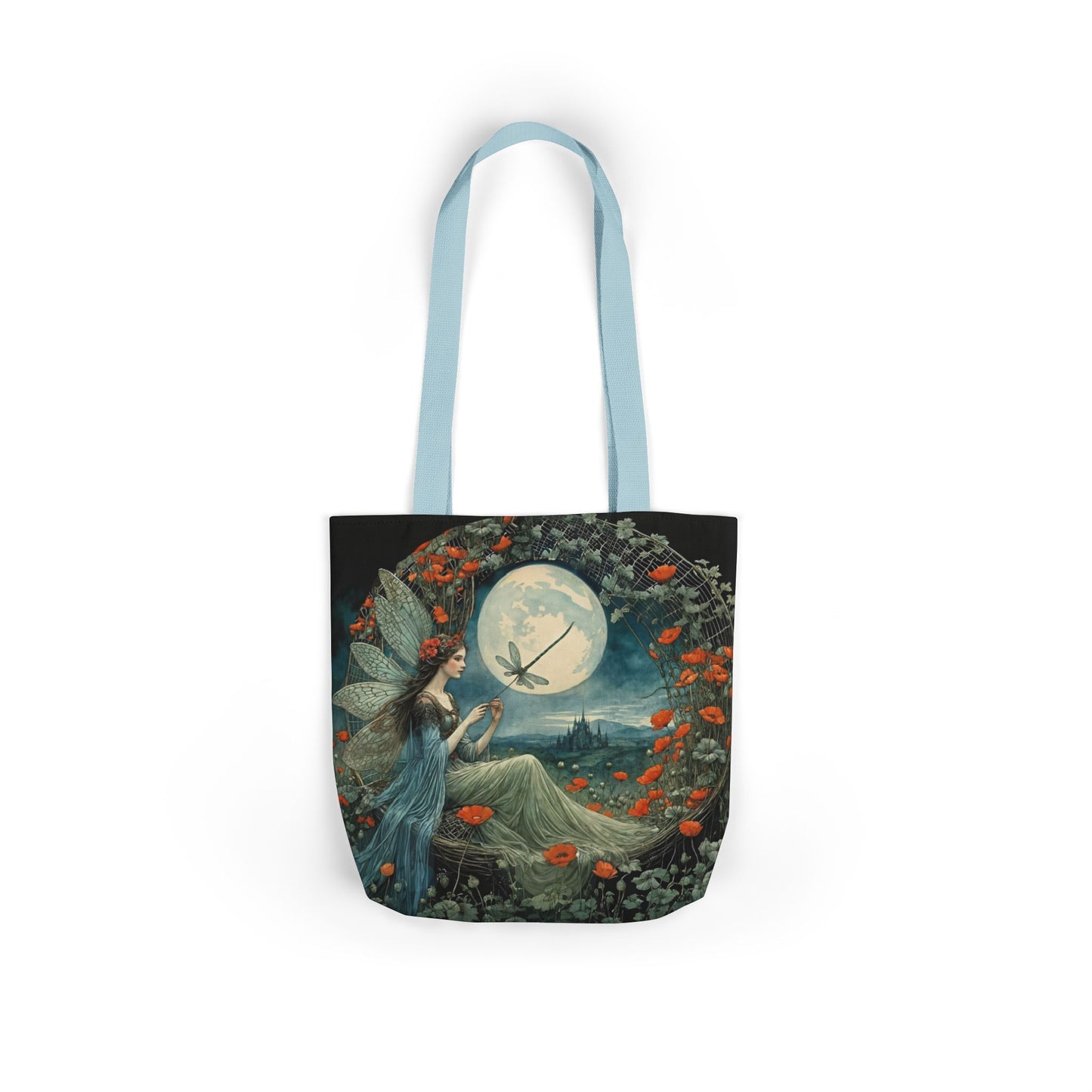 Colorful Moon fairy -Inspired Canvas Tote Bag - Perfect for Beach Days, Eco-Friendly Shopping, and Summer Fun!
