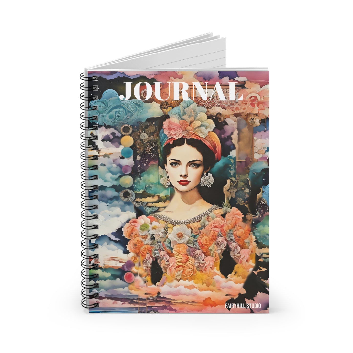 Spiral Notebook -Collage Movie Star Art Ruled Line
