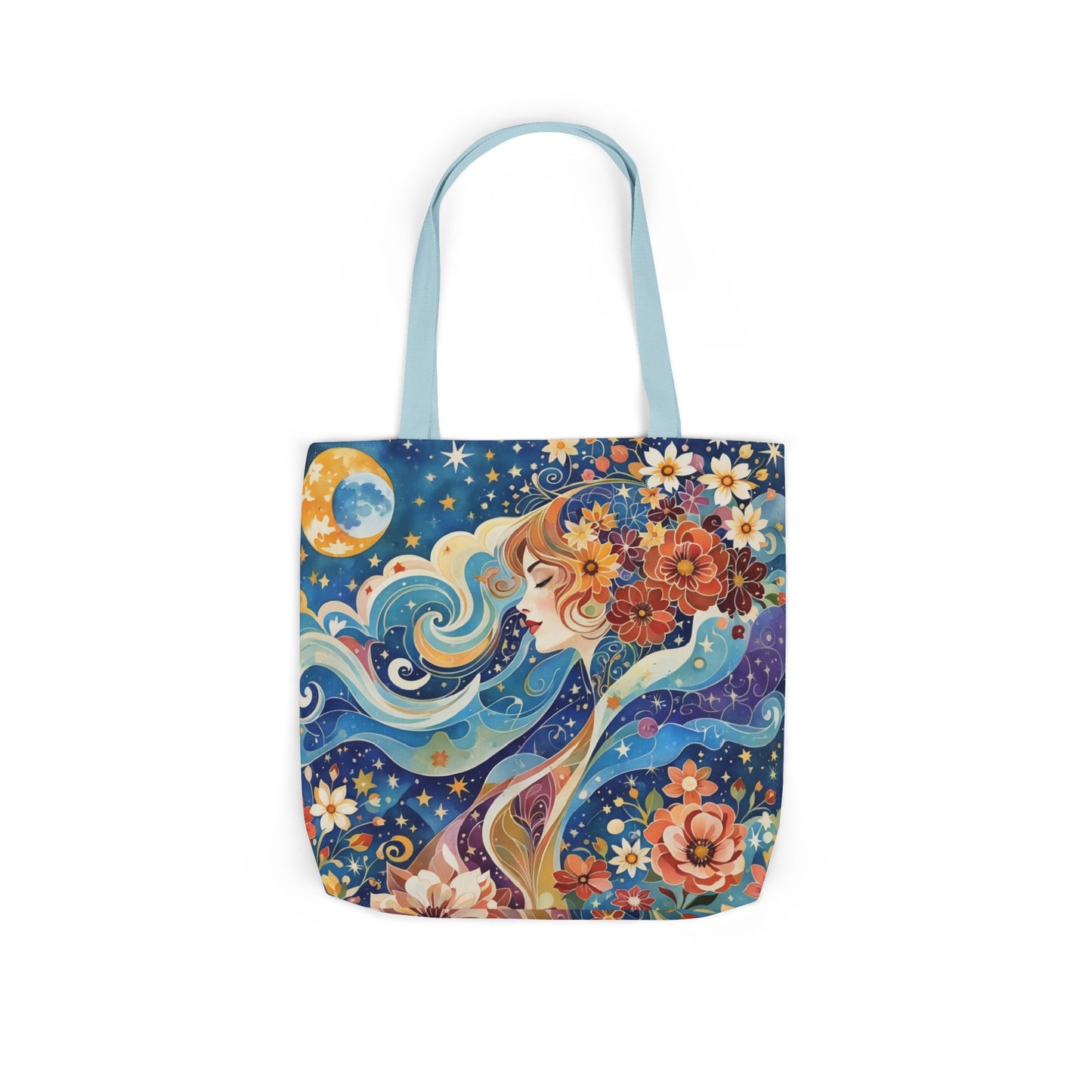 Colorful Galaxy-Inspired Canvas Tote Bag - Perfect for Beach Days, Eco-Friendly Shopping, and Summer Fun!
