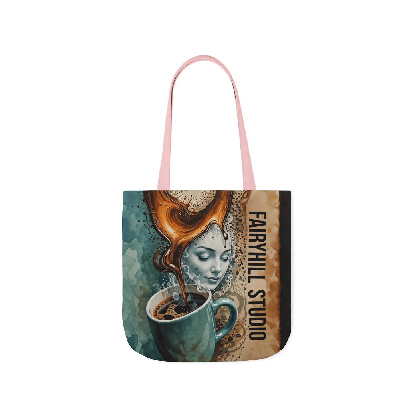 Morning Coffee Fairyhill studio Canvas Tote Bag - Perfect for Beach Days, Eco-Friendly Shopping, and Summer Fun!