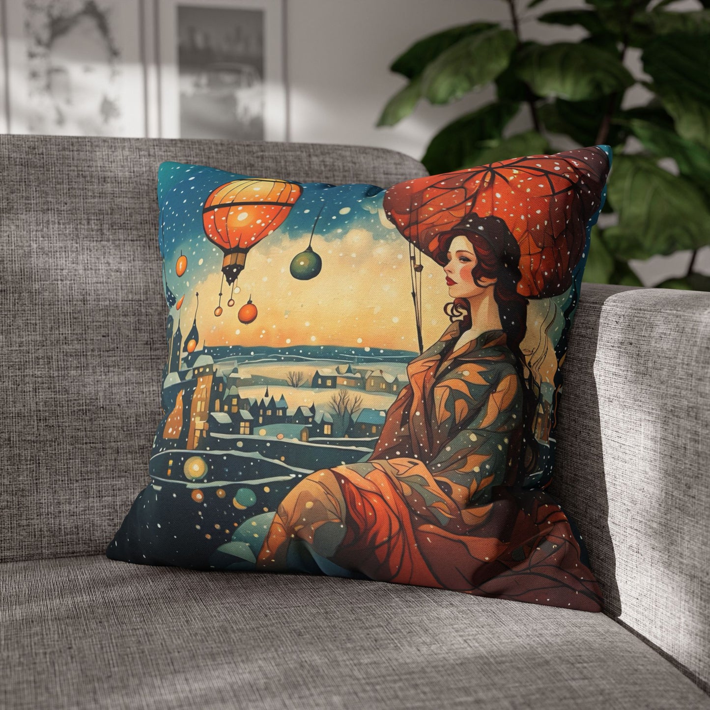 Elegant Dragonfly Art Pillowcase | Decorative Cushion Cover, Home Decor, Gift Idea, Bohemian Style, Christmas Decoration