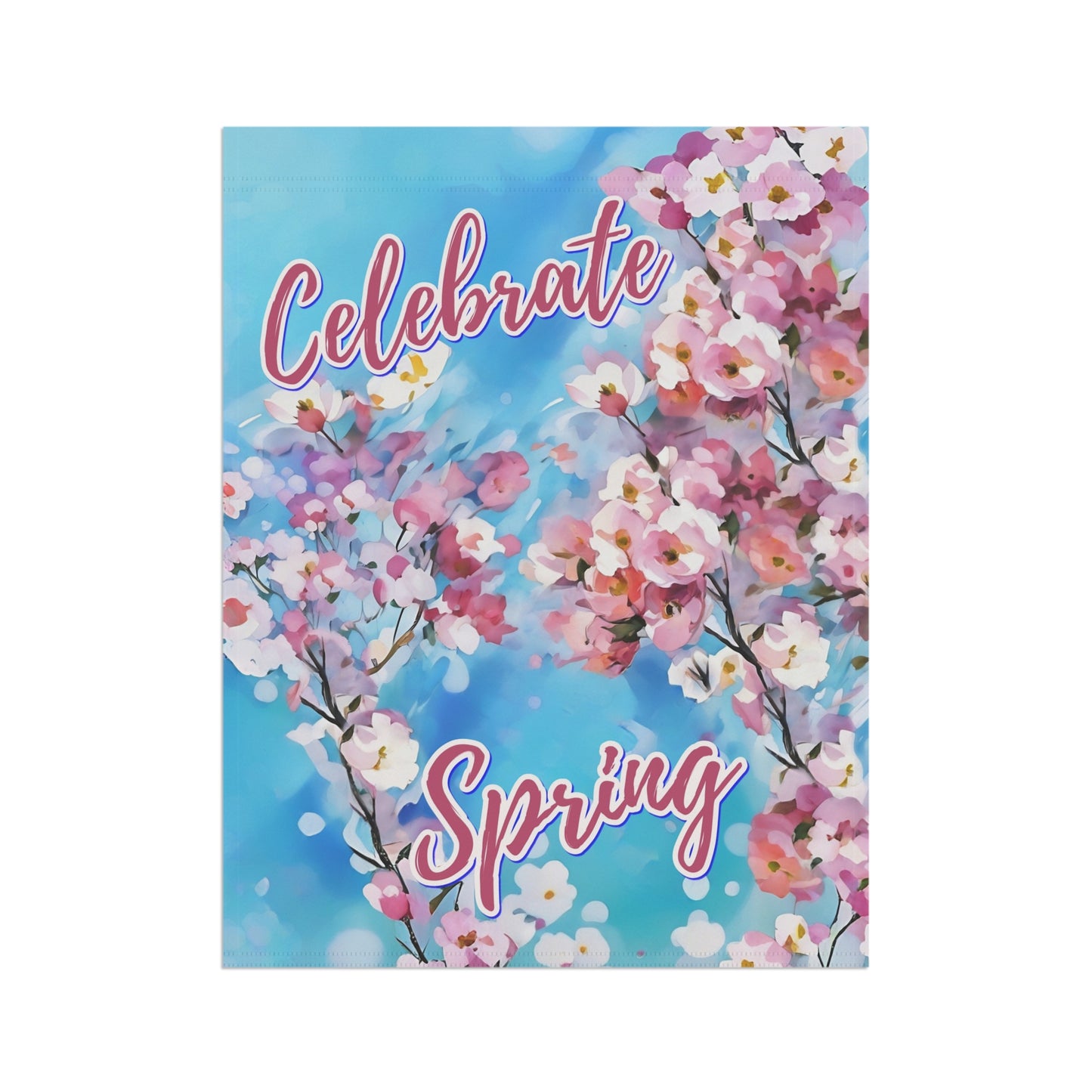 Celebrate Spring Cherry flowers Garden Banner - Beautiful Floral Yard Decor