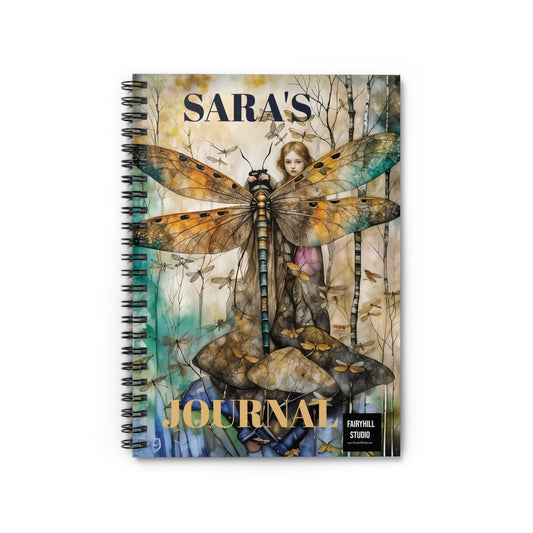 Fairy and the Dragonfly  Spiral Notebook - Ruled Line
