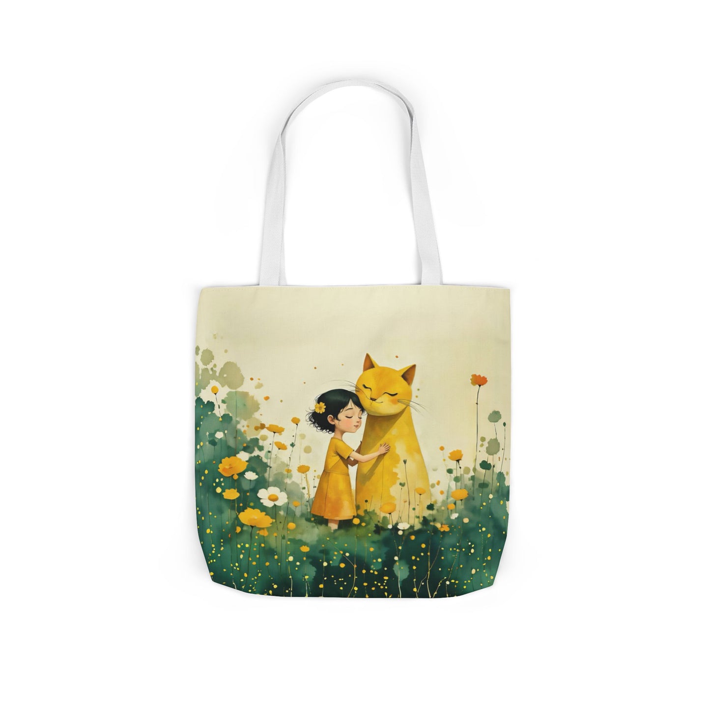 Colorful Cat -Inspired Canvas Tote Bag - Perfect for Beach Days, Eco-Friendly Shopping, and Summer Fun!