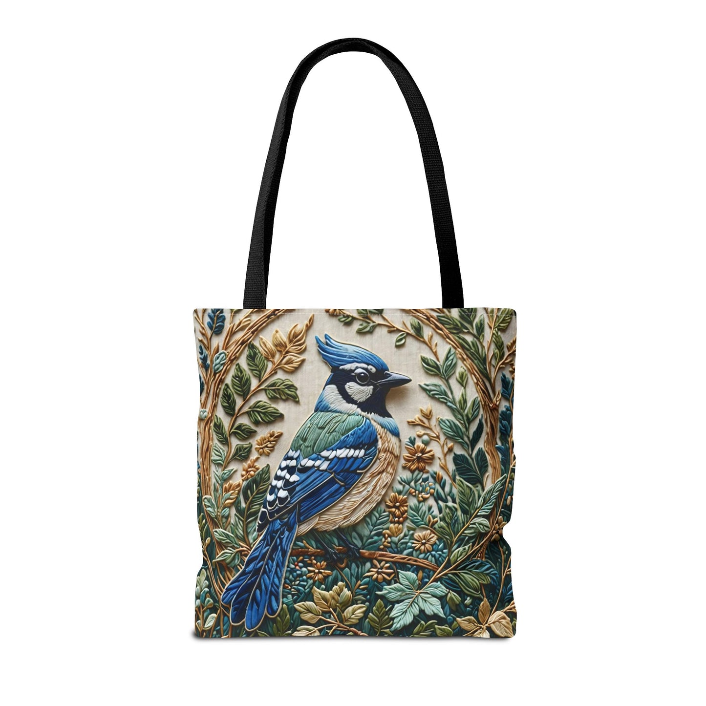 Designer Tote Bag - Blue Jay Bird William Morris Inspired | Eco-Friendly Shopping Bag