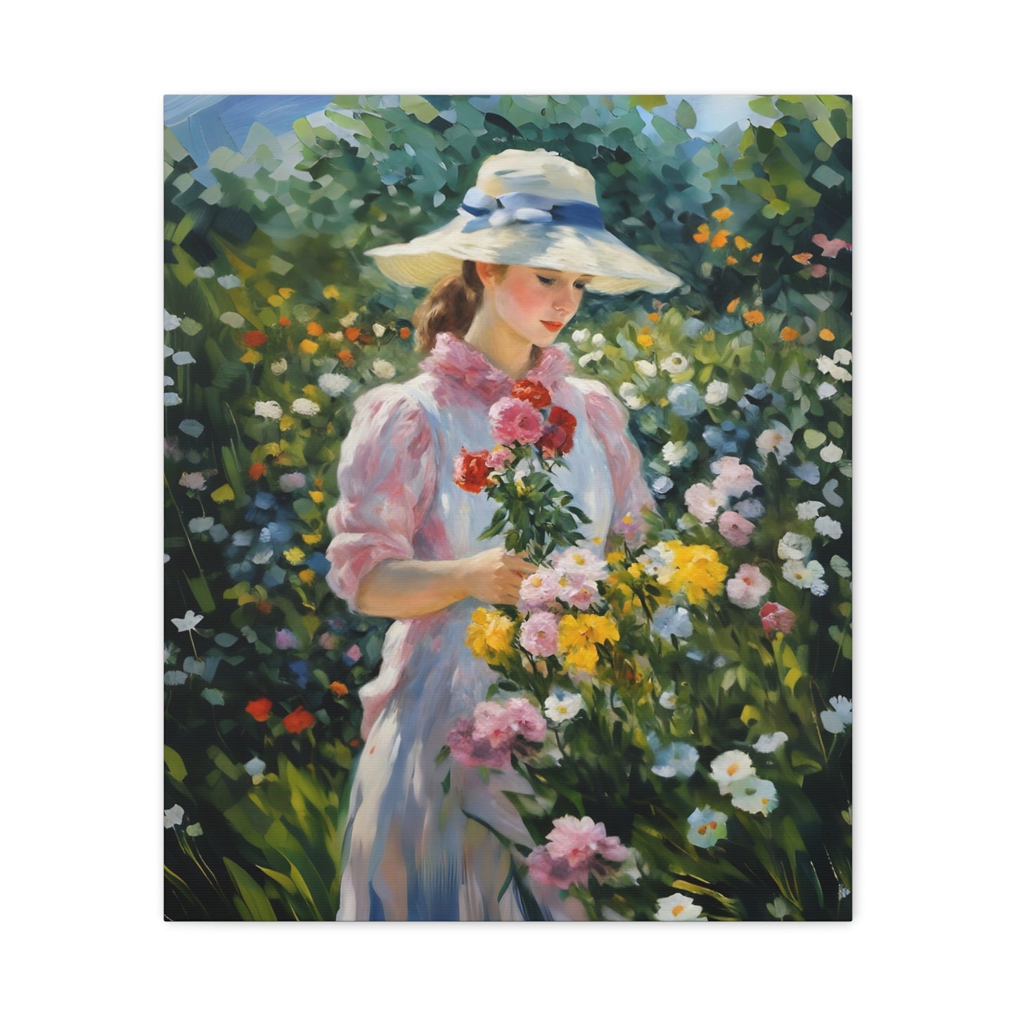 Floral Serenity Canvas Art - Stretched Matte 1.25"