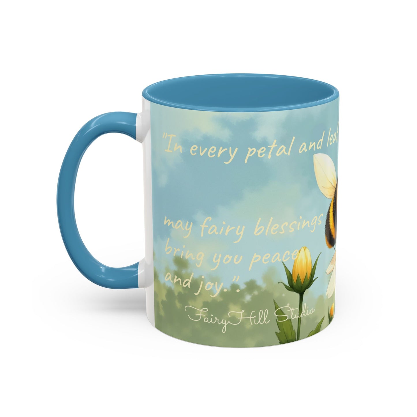 Garden Honey Bee-Themed Coffee Mug - 11 & 15oz Accent Mug for Fairy Lovers