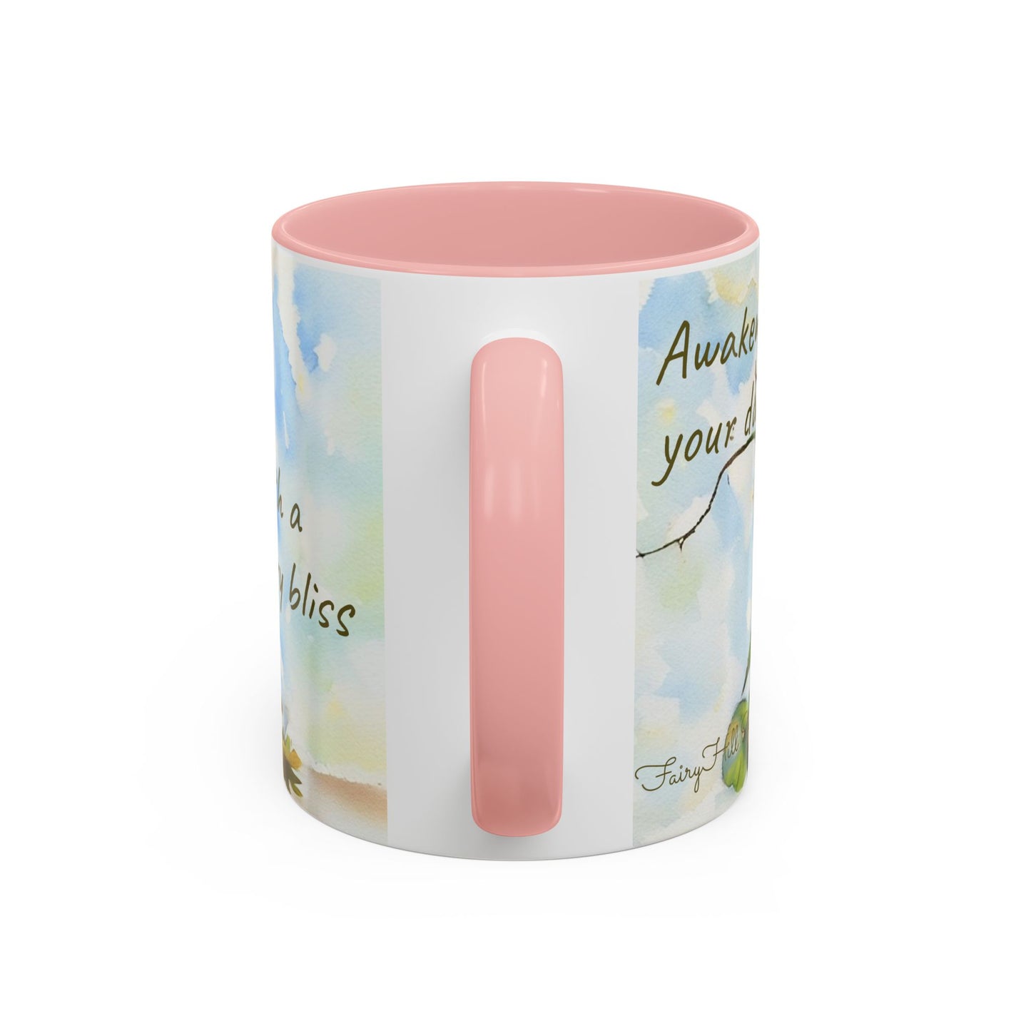 Mug Fairy Angel Blessing Flowers Watercolor Accent Coffee Mug 11 & 15oz