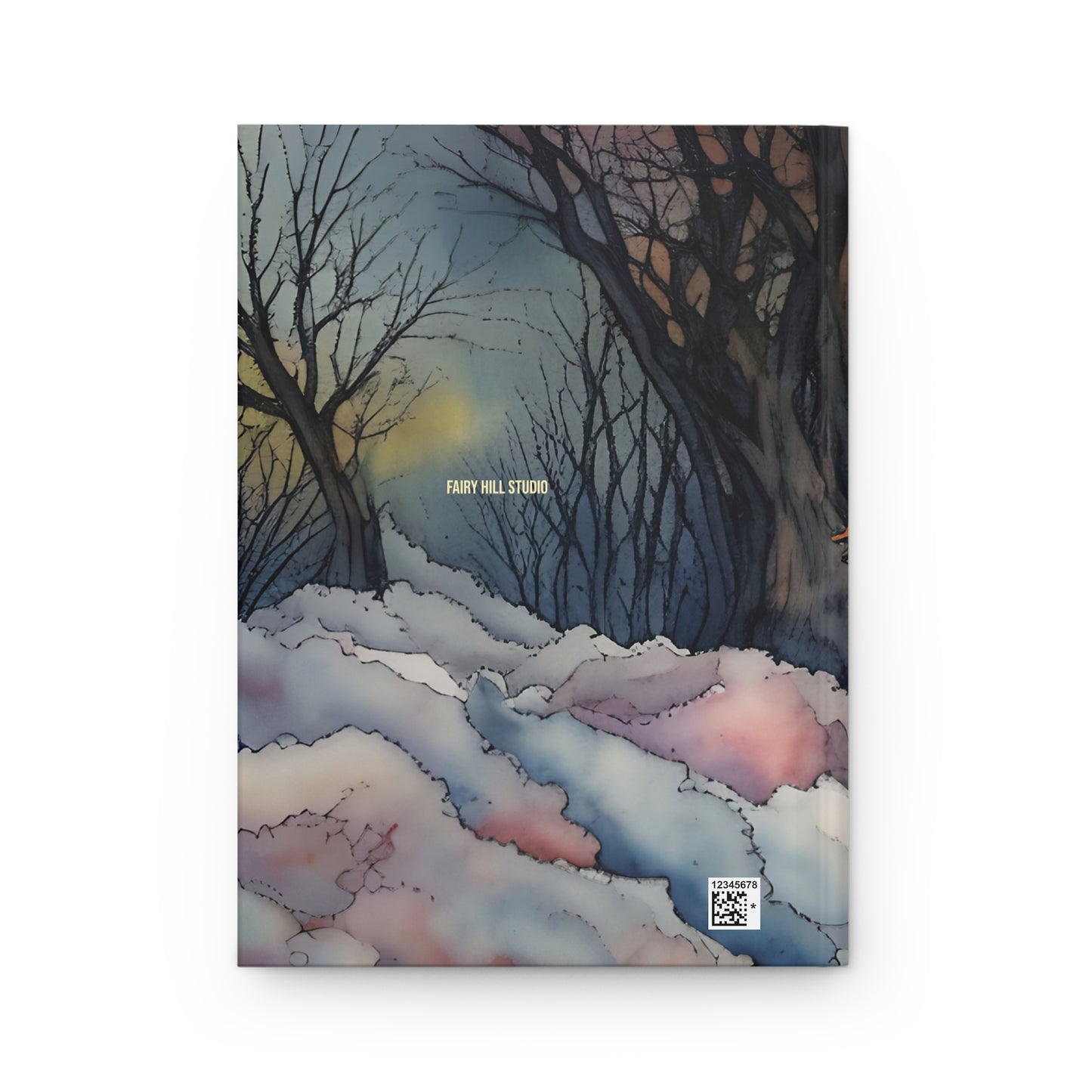 Crimson Witch Girl with black cat   Mindfulness  Art Journal  Hardcover