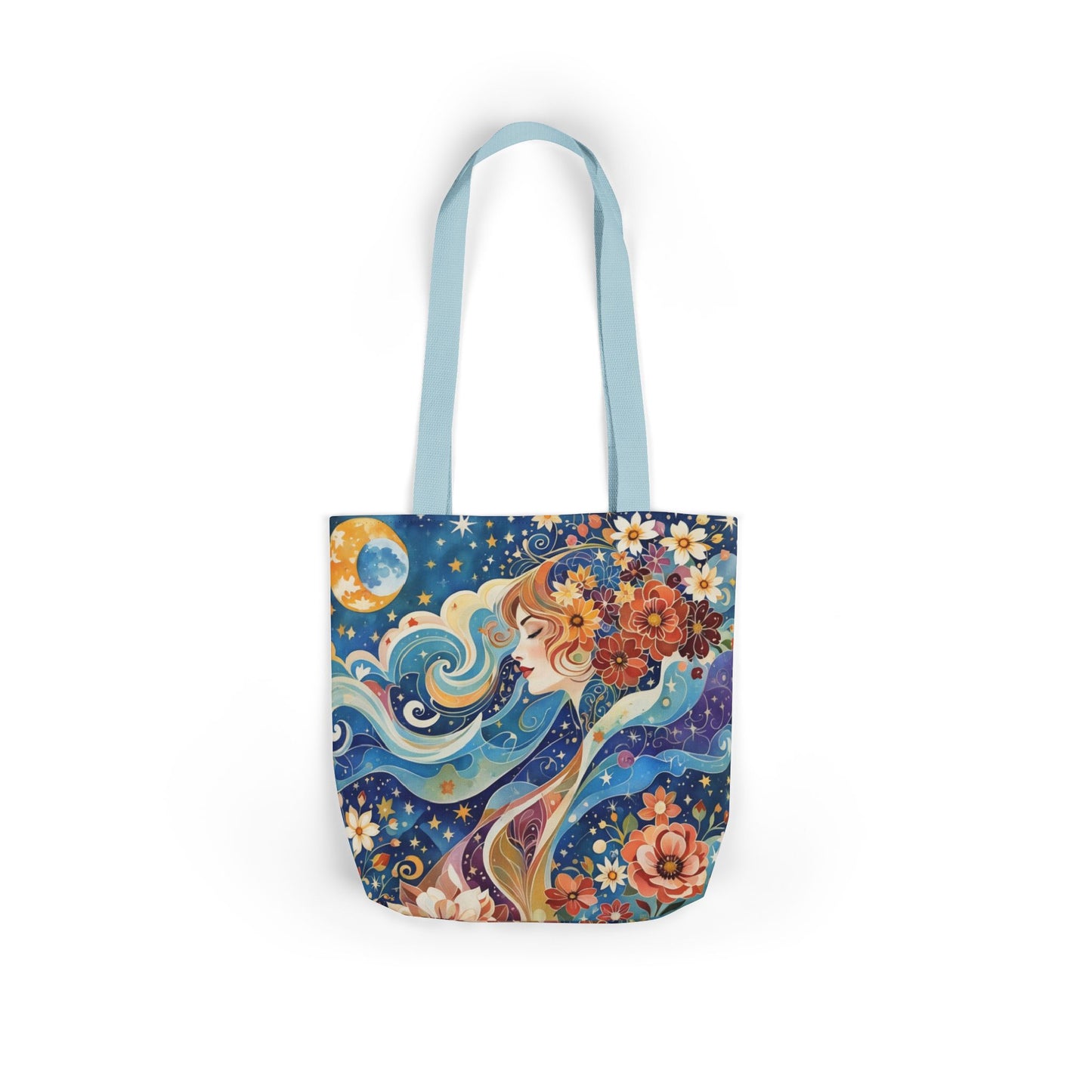 Colorful Galaxy-Inspired Canvas Tote Bag - Perfect for Beach Days, Eco-Friendly Shopping, and Summer Fun!
