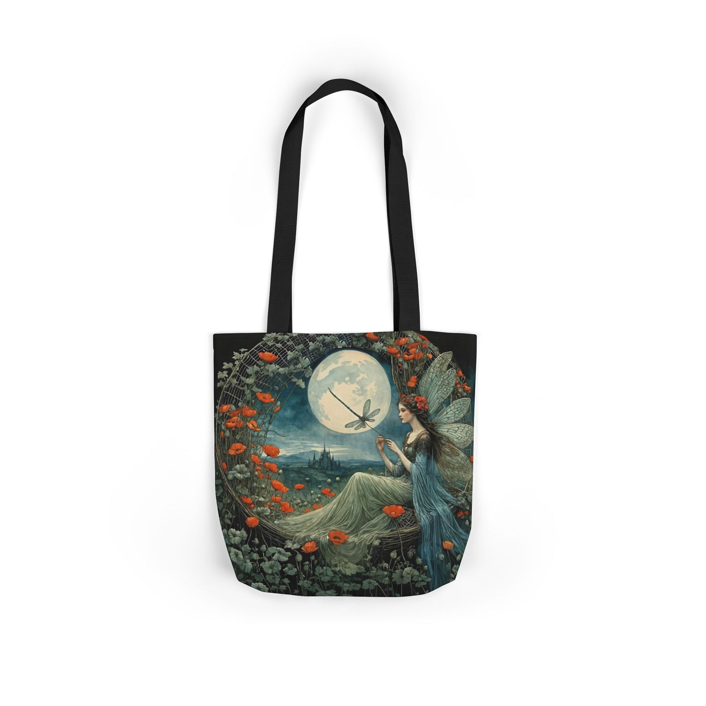 Colorful Moon fairy -Inspired Canvas Tote Bag - Perfect for Beach Days, Eco-Friendly Shopping, and Summer Fun!