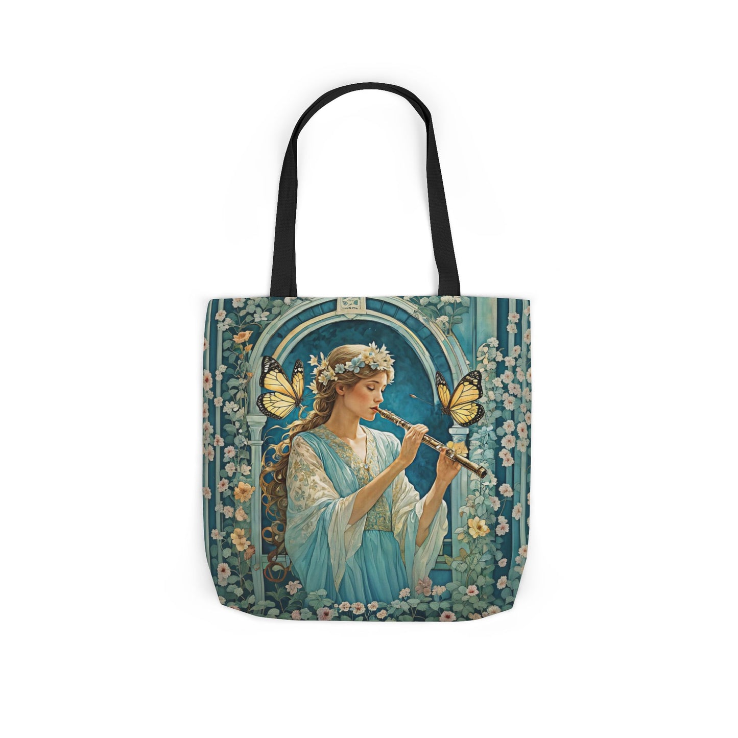 Butterfly Flute player -Inspired Canvas Tote Bag - Perfect for Beach Days, Eco-Friendly Shopping, and Summer Fun!