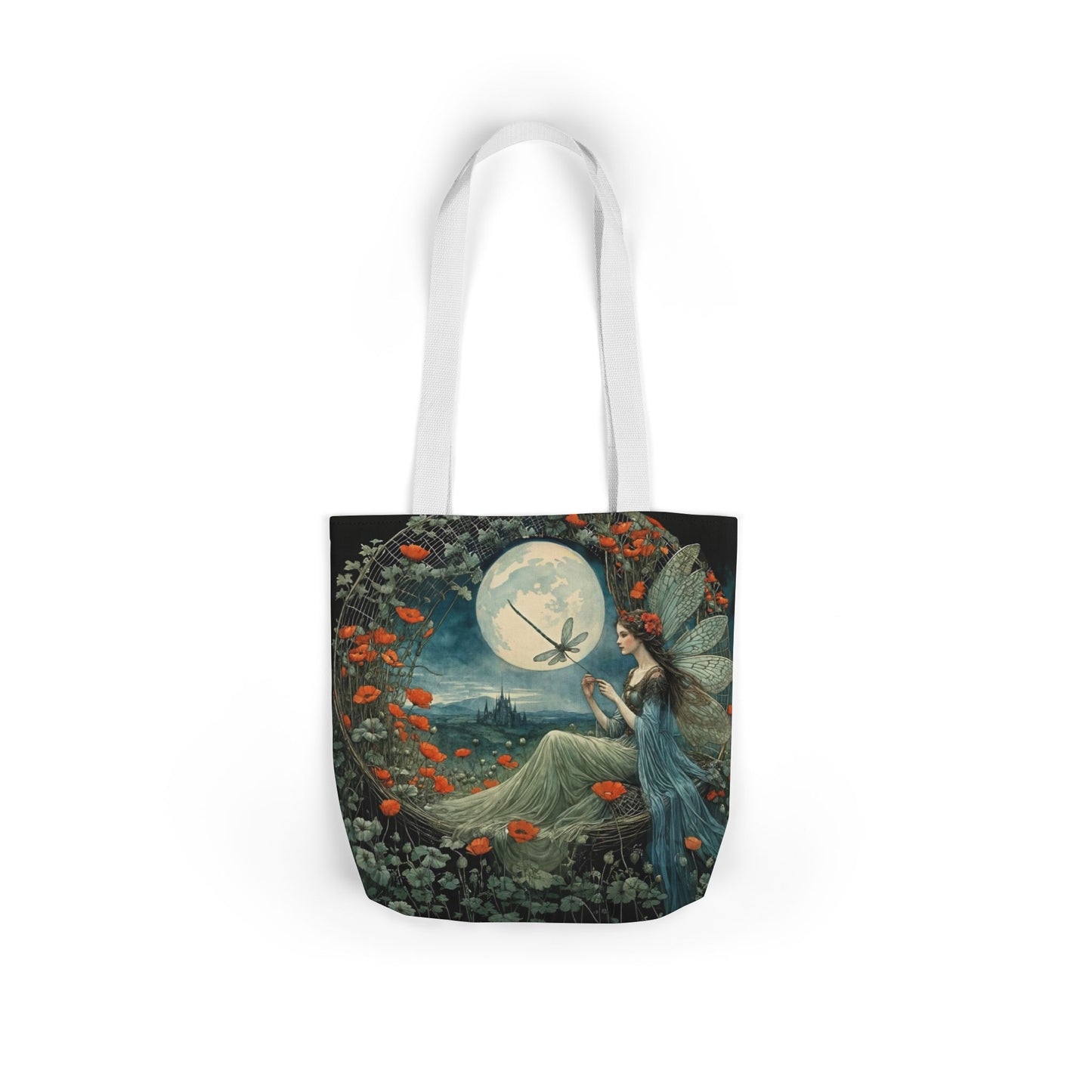 Colorful Moon fairy -Inspired Canvas Tote Bag - Perfect for Beach Days, Eco-Friendly Shopping, and Summer Fun!