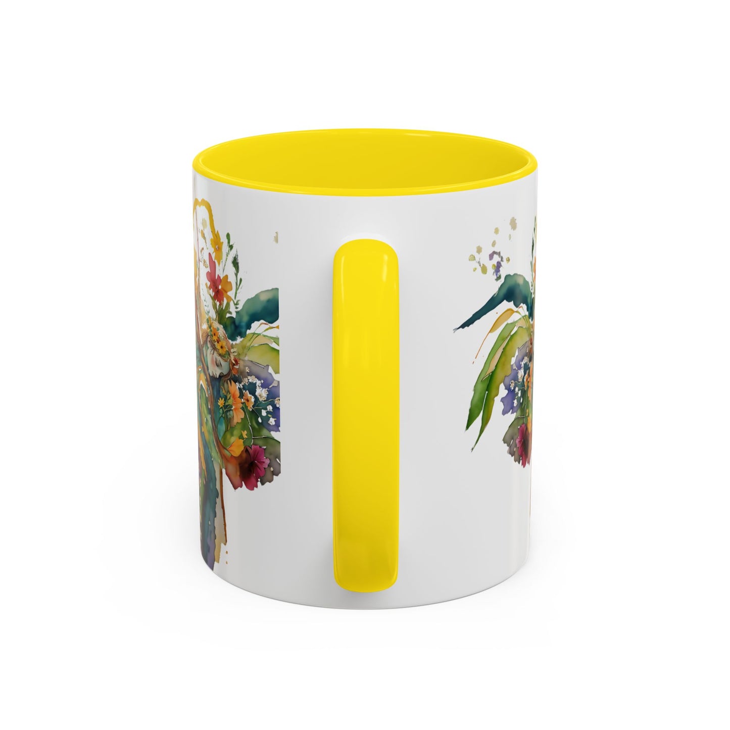 Mug Fairy Angel Blessing Flowers Watercolor Accent Coffee Mug 11 & 15oz