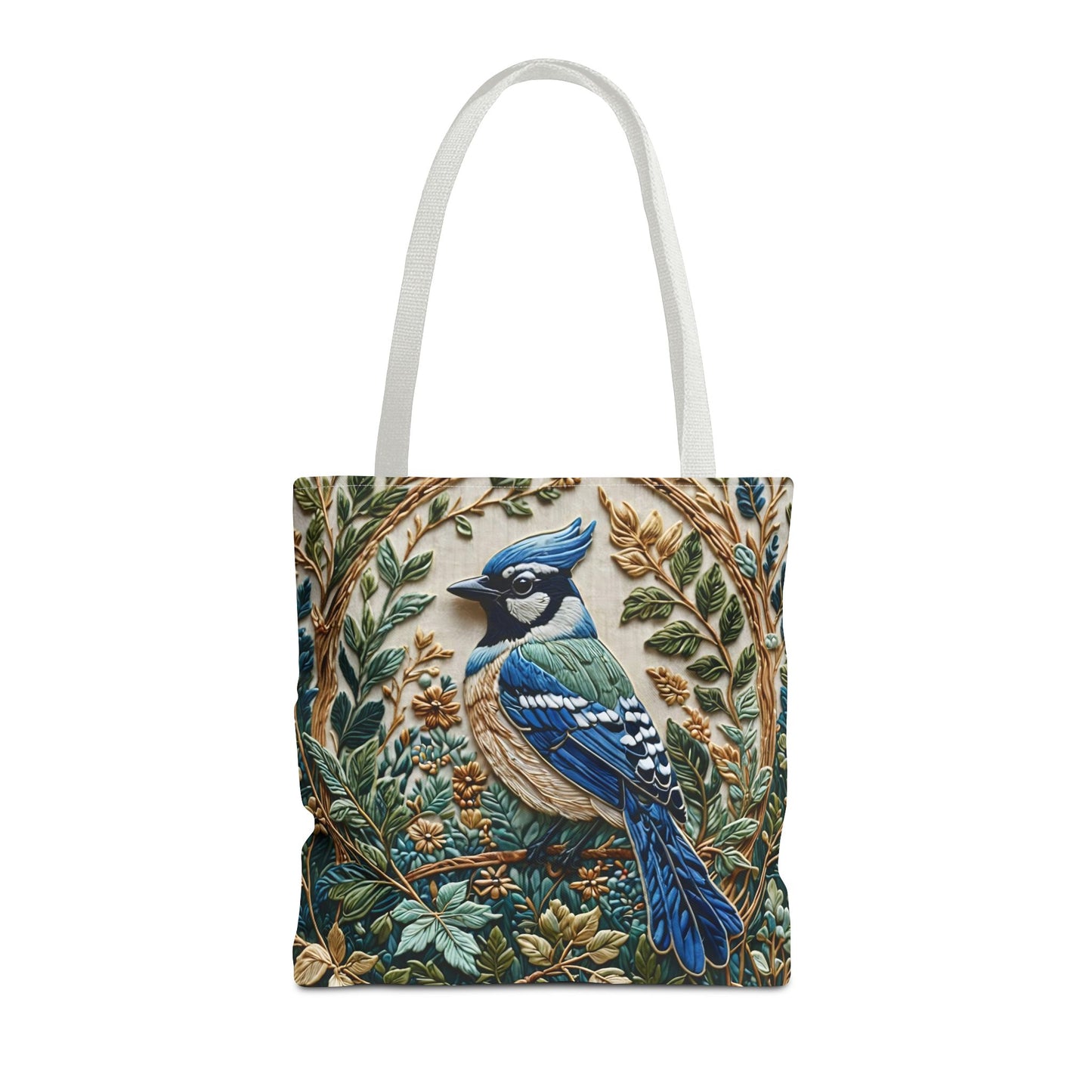 Designer Tote Bag - Blue Jay Bird William Morris Inspired | Eco-Friendly Shopping Bag
