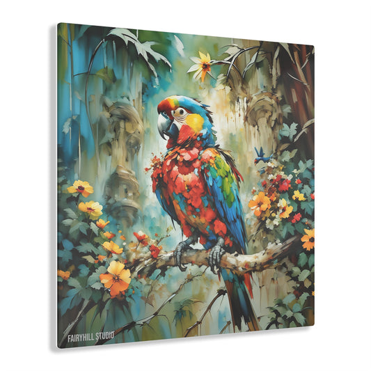 FairyHill Studio Tropical Parrot Acrylic Print -