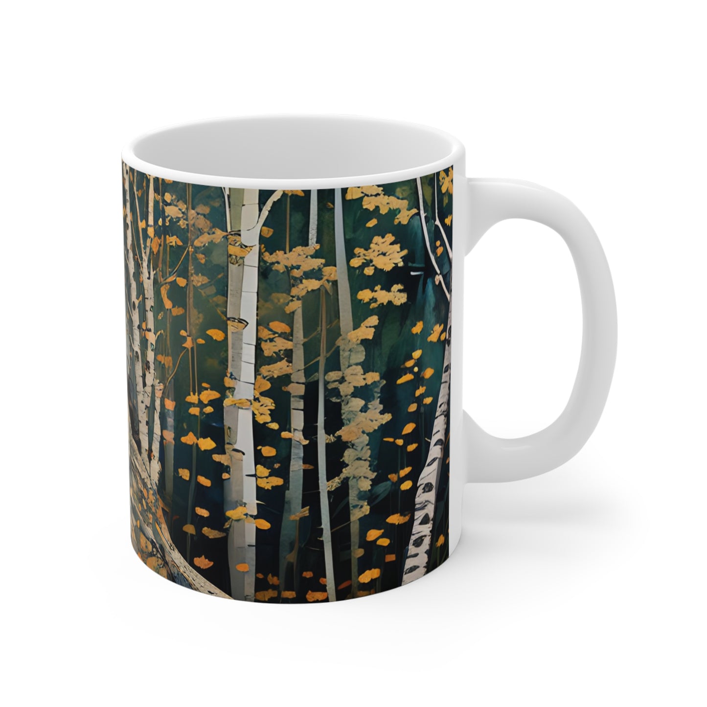 Mug 11oz Sleeping Beauty Birch Forest Fairy Princess Art Design