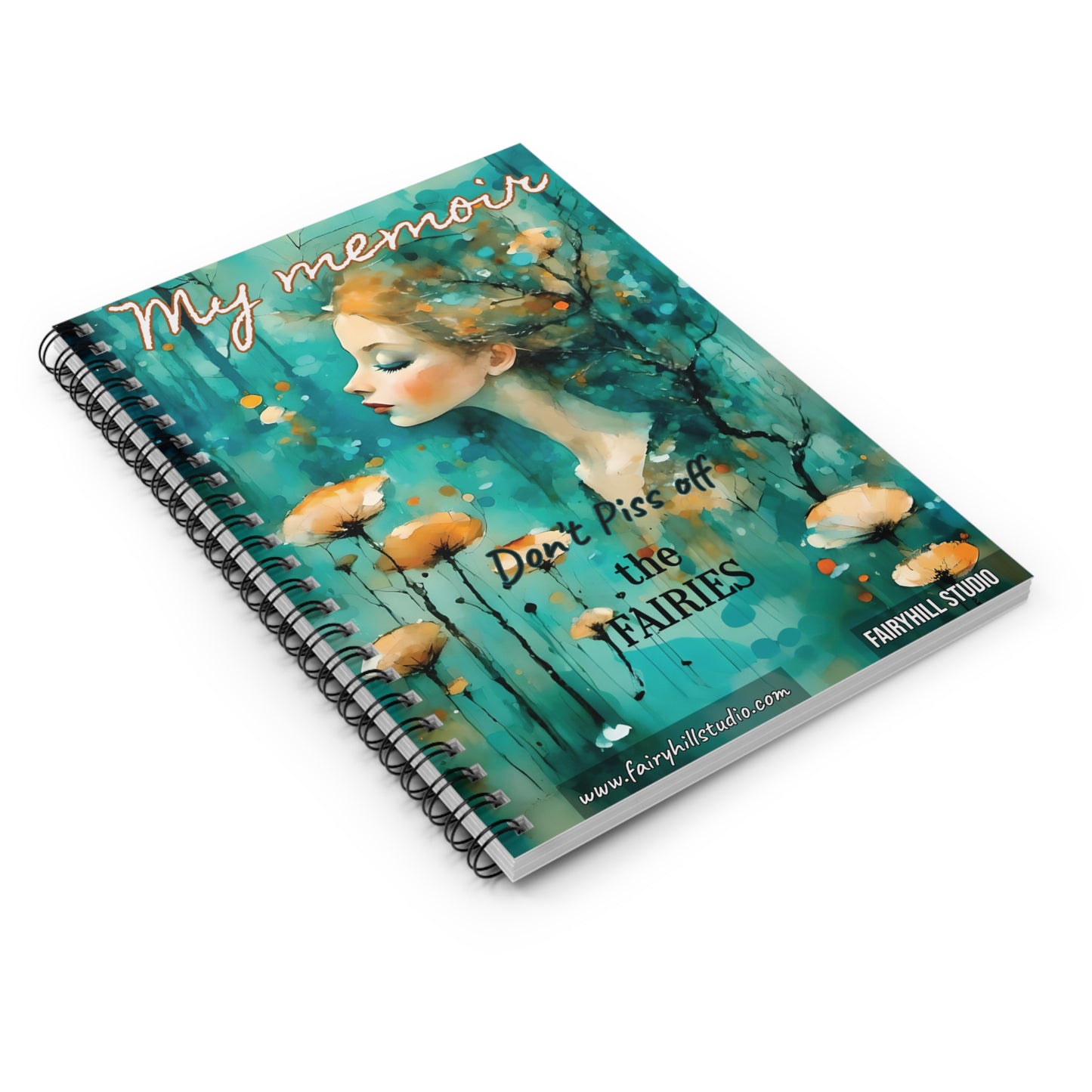 Blue Fairy Forest Spiral Notebook - Ruled Line