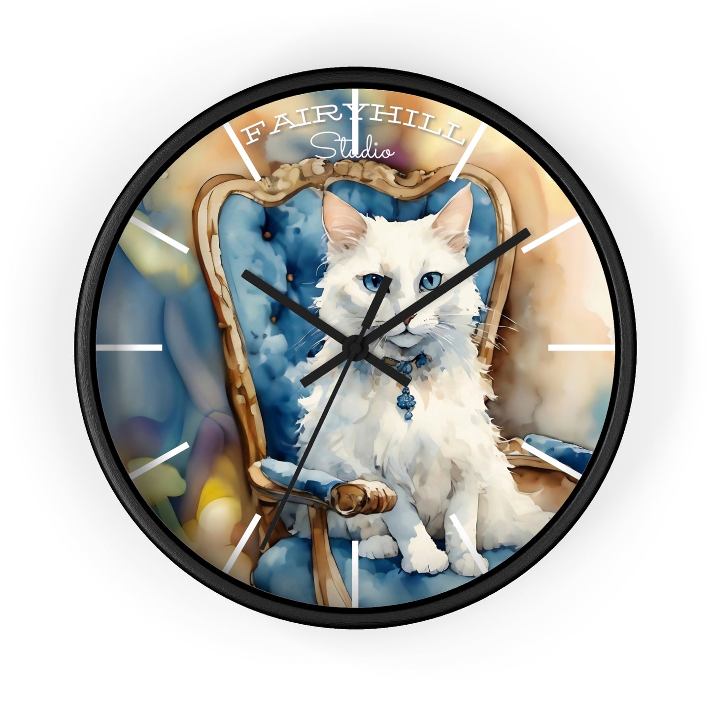Cat Art Wall Clock