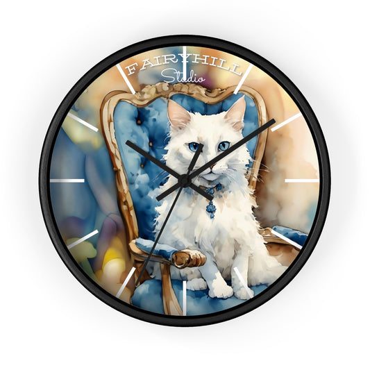 Cat Art Wall Clock