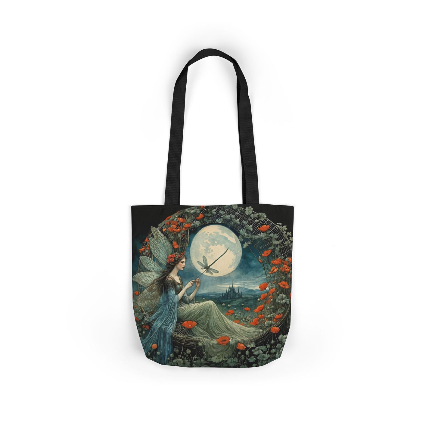 Colorful Moon fairy -Inspired Canvas Tote Bag - Perfect for Beach Days, Eco-Friendly Shopping, and Summer Fun!