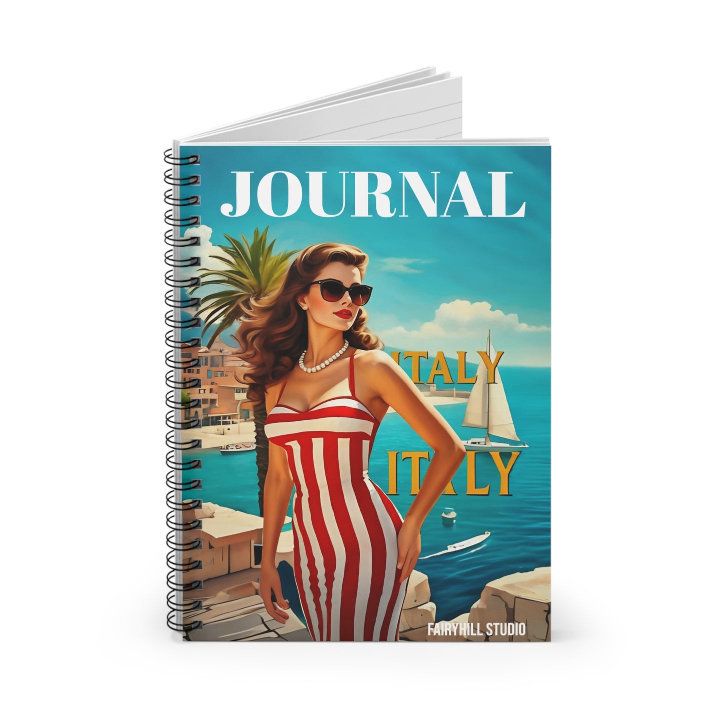 Girl in 1920's Italy Spiral Notebook