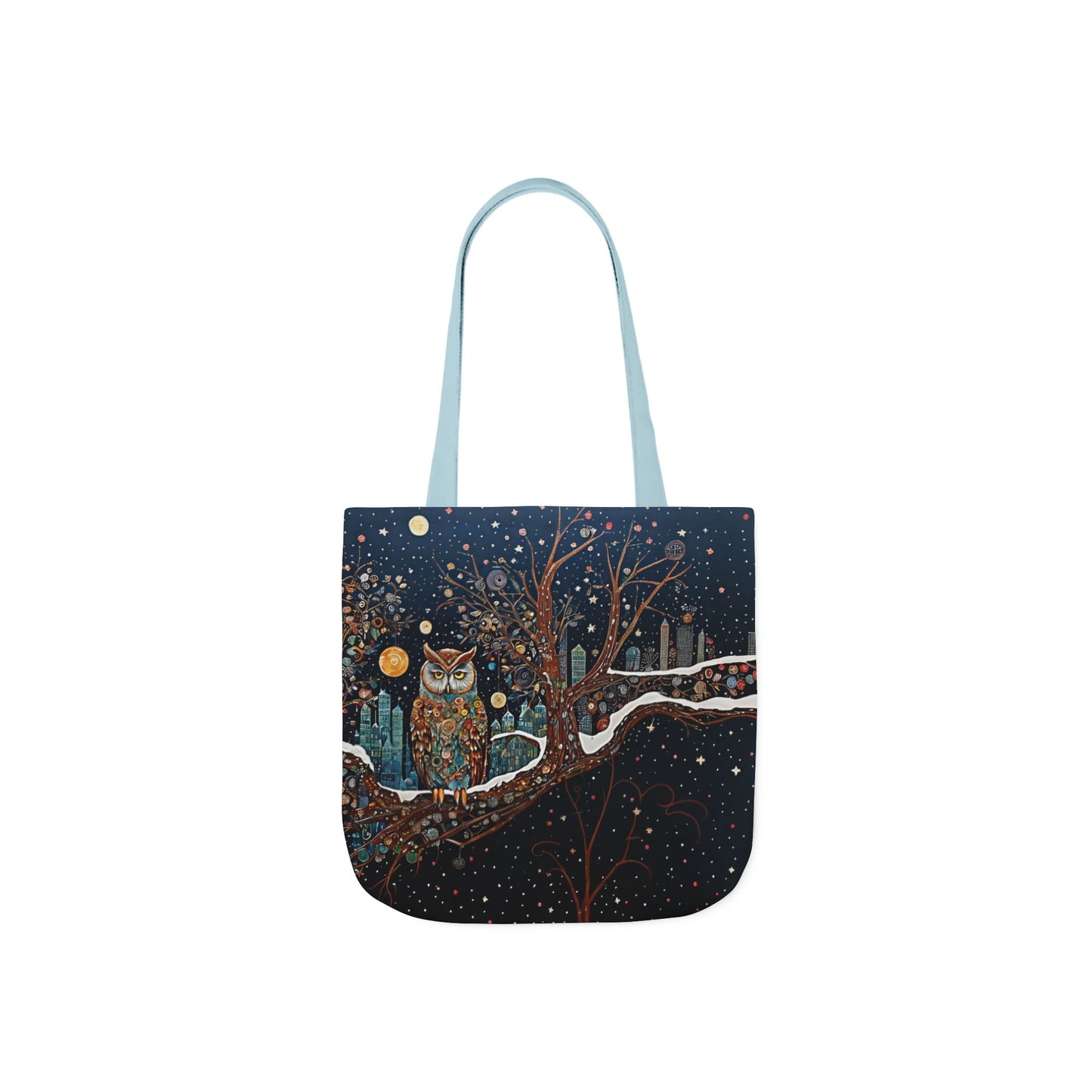 Colorful night Owl -Inspired Canvas Tote Bag - Perfect for Beach Days, Eco-Friendly Shopping, and Summer Fun!